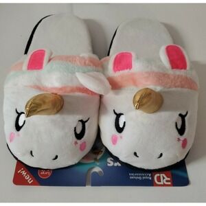 Unicorn Slippers Womens Large 9-10 By Royal Deluxe 100% Polyester New!